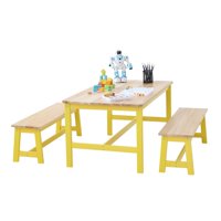 Juego De Mesa Y Banco Vevor Kids, Mesa De Actividades De Madera Para Niños Pequeños