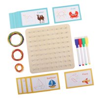 Bothyi - Geoboard De Madera Brain Teaser Array Block Geoboard Para Niños Pequeños Niños