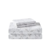 Juego De Sábanas Laura Ashley, Algodón, Franela, Gris Fawna, Completo