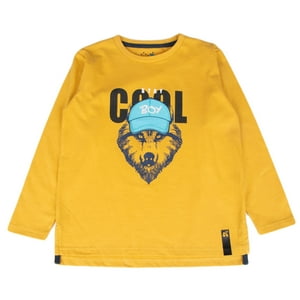 Polera Niño Mostaza Pillin