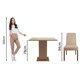 thumbnail image 3 of Juego de Comedor Madesa Evelin con 4 Sillas Marrón/Crema/Imperial, 3 of 9