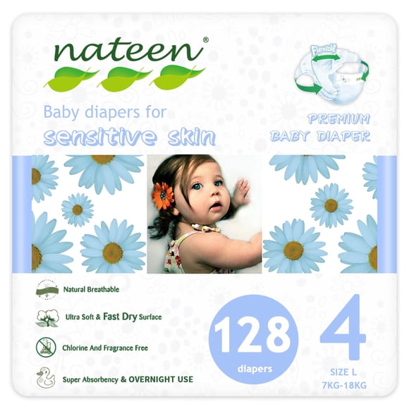 Pañales Nateen Talla 4 (Grande) 128 unidades