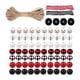 thumbnail image 2 of Adornos navideños de cuentas de madera de muñeco de nieve con cuerda de cáñamo, colgantes de Navidad para llaveros, bolsas, regalos de cumpleaños para, 2 of 5