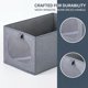 thumbnail image 5 of Cubo de Almacenamiento, Caja de Tela con Fondo para Estantes de Armario, 1 Paquete de Cesta de Almacenamiento Plegable para Organizar Ropa, Libros Gris Oscuro 18.5*11.8*9.8in, 5 of 6