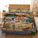 thumbnail image 1 of Green Car American Street Quilt Duvet Cover Set Pillow case Print3-Piece Bedding Set (1 Duvet Cover + 2 Pillow Shams), 1 of 3