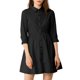 thumbnail image 1 of Vestido Camisero de Mujer INSPIRE CHIC Manga 3/4 Botones Abajo Mini Vestidos Negro XL, 1 of 7