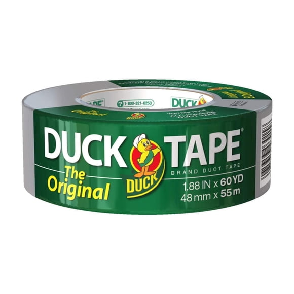 Cinta adhesiva Duck Brand, paquete de 1 unidad, 4,8 cm x 54,8 m, color plateado (394475)