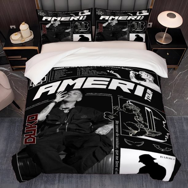 3pcs AMERI Tour Poster Themed Printed Bedding Set Soft Duvet Cover and 2 Pillowcases