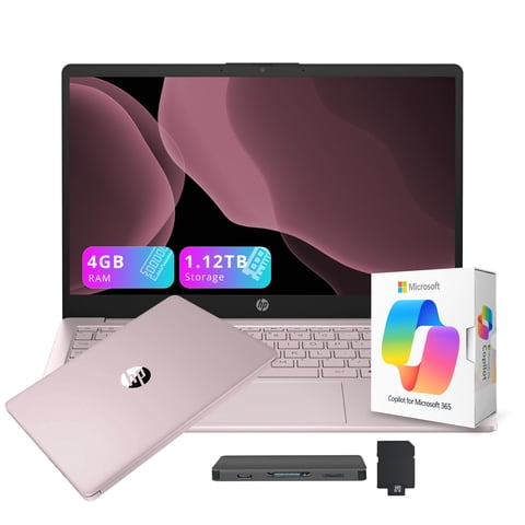 Laptop Hp Stream 14"" Hd Intel N150 4Gb 1.12Tb Rosa