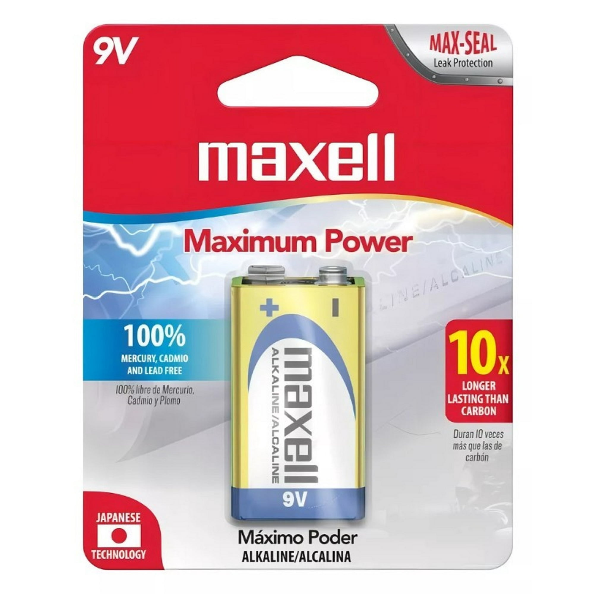 Batería 9v Maxell Alcalina - 1 Unidad Energía Duradera Y Confiable