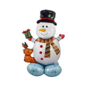 Bothyi - Globo Navideño Grande, Regalo De Navidad Para Año Nuevo, Cumpleaños, Decoración Del Hogar, Alce, Muñeco De Nieve, 98X123Cm