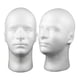 thumbnail image 5 of Cabeza De Maniquí De Espuma Para Hombre, 2 Uds., Modelo De Sombrero, Peluca, Soporte De Exhibición, Estante Blanco, 5 of 5