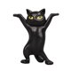 thumbnail image 2 of Bailando Gatos Lindos Figura Adorno Mesa Escultura Decoración Negro, 2 of 5
