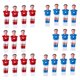 thumbnail image 1 of 22 Piezas De Futbolín Para Hombre, Piezas De Repuesto Para Jugador De Fútbol, Rojo Y Azul, 1 of 5