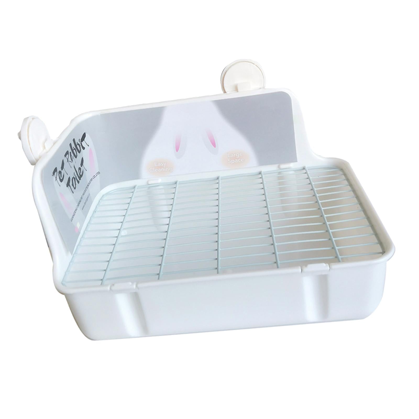 Caja De Arena Para Conejos, Inodoro Para Mascotas, Gato, Conejos, Conejito, Animal Pequeño, Orinal, Entrenador, Blanco, Gris