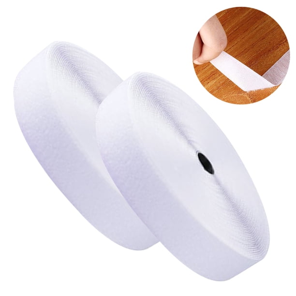 Rollo de cinta adhesiva de velcro con cierre adhesivo, ancho 20 mm, largo 5 metros, tiras autoadhesivas de nailon para el hogar, la oficina, la escuela, el coche y la organización de manualidades.
