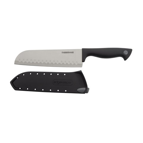 Cuchillo Farberware Edgekeeper Santoku De Acero Al Carbono De 18 Cm