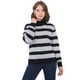 thumbnail image 1 of Sweater Mujer Negro Líneas Gris Básico Corona, 1 of 5