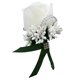 thumbnail image 5 of Estimulación Flor de rosa Broche Pin Ramillete de novia Blanco y verde oscuro, 5 of 5