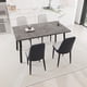 thumbnail image 3 of 55.12-70.87" expandable rectangular dining table that can accommodate 4-6 people, equipped with 4 PU fabric thick padded dining chairs , kitchen table and chairs, with black metal legs, 3 of 3