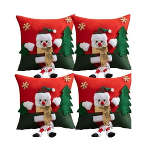 Genérico - Set De 4 Fundas De Cojin Para Navidad 3D B21