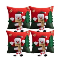 Genérico - Set De 4 Fundas De Cojin Para Navidad 3D B21