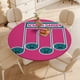 thumbnail image 4 of Scratch Garden-theme Fitted Round Tablecloths Elastic Edged Table Covers Waterproof Table Cloth for Kitchen Holiday Party Tables Decor 150cm, 4 of 6