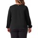thumbnail image 3 of Agnes Orinda Ropa de Halloween de Talla Grande para Mujeres Blusas de Manga Larga con Cuello Redondo y Pliegues para Oficina 3X Negro, 3 of 6