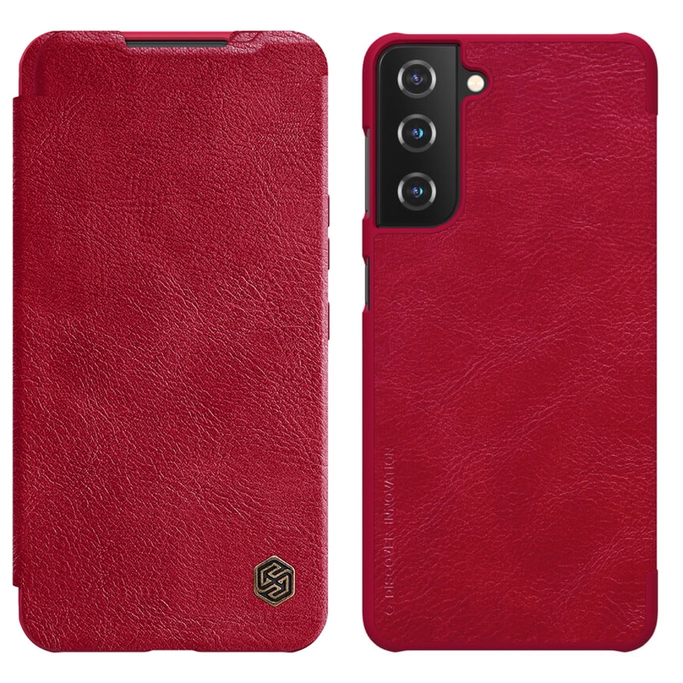 Nillkin - Carcasa Fip Cover Para Samsung S21- Rojo