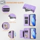 thumbnail image 3 of Funda tipo libro para REALME Q5 Pro 5G con bolsillo con cremallera, cierre magnético, 7 ranuras para tarjetas y correa para la muñeca., 3 of 6