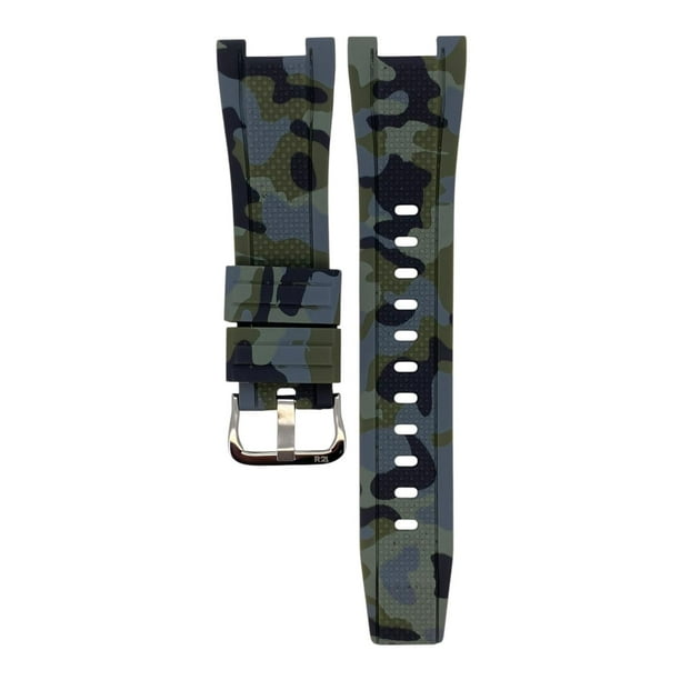 Correa Reloj Caucho R24 Camuflaje para G Shock Series GST verde Talla Única