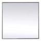 thumbnail image 1 of Espejo cuadrado de metal con marco elegante 60 cm plateado, 1 of 9