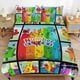 thumbnail image 1 of Juego de ropa de cama con bloques numéricos, funda nórdica, ropa de cama de dibujos animados cómoda y ligera, 3 piezas., 1 of 3