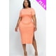 thumbnail image 5 of Vestido Midi Curvy con Cordón y Abertura Lateral Fruncido, 5 of 10