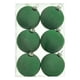 thumbnail image 2 of 6 Bolas Navideñas Flocadas De 6 Cm Para Aniversario, Bolas Navideñas De Terciopelo Verde, 2 of 5