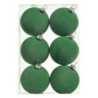Magideal - 6X Adornos De Bolas Navideñas Flocadas, Adornos Colgantes Para Árboles De Navidad, Adornos Navideños, Bolas Navideñas De Terciopelo Para El Hogar Para Verde