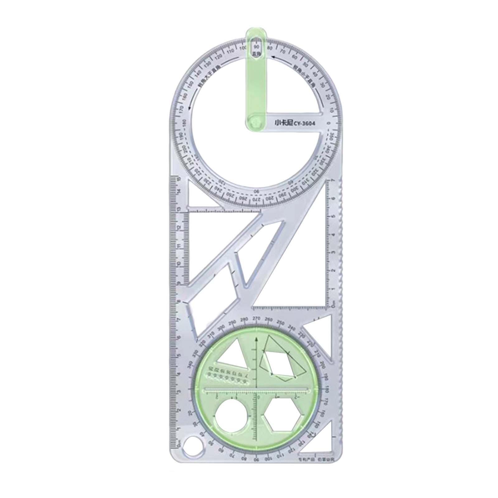 Ioensy - Regla Geométrica Regla De Dibujo Plantilla De Medición Para Artistas Oficina De Costura