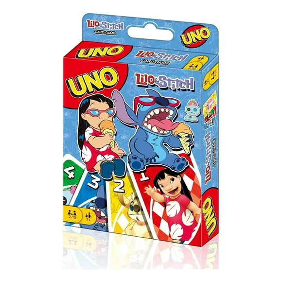 Juego Uno Stitch - Juego De Cartas Físico 2-10 Jugadores azul