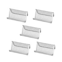 Magideal - Tarjetero De Malla Metálica De 5 Piezas, Soporte Para Tarjetas De Malla, Limpio Con Paño Húmedo, Estuche Para Tarjetas De Crédito, Organizador Para El Plata