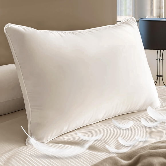 Almohada BHZ con plumas de ganso, colección de hotel de lujo