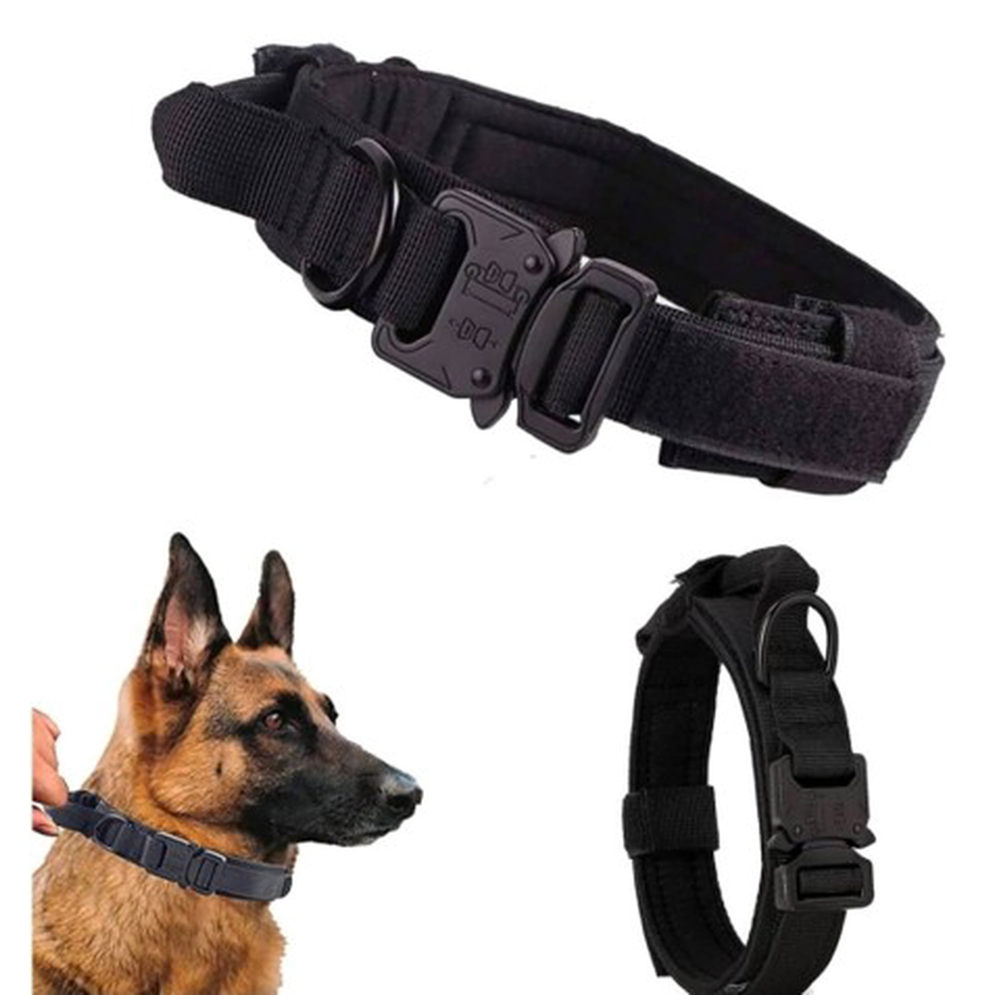 Genérico - Collar Táctico Para Mascotas Perros Talla L Color Negro