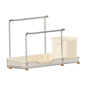 Bothyi - Estante De Almacenamiento Para Fregadero, Organizador Para Fregadero De Cocina Duradero Montado En La Pared O Encimera, De Una Sola Capa