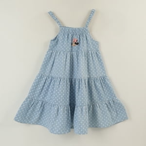 Vestido Sin Manga Niña Azul Print Minnie Disney
