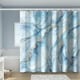 thumbnail image 1 of 1pc Luxury Gray Golden Marble Shower Curtain Set - Waterproof, Washable, and Standard Size for Bathtub - Includes 12 Plastic Hooks, 1 of 5