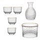 thumbnail image 1 of Juego De Sake De Vidrio, Decantador Creativo Multiusos Con Textura Martillada Para Estante De Bar, Borde Dorado, 1 of 5