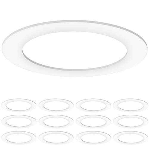Aro Embellecedor Sunco Lighting De 8,6" De Diámetro Exterior, Blanco Mate