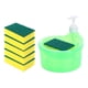 thumbnail image 1 of Dispensador De Jabón Para Platos Y Soporte De Esponja Con 6 Esponjas Práctico Para Fregadero De Hotel Verde, 1 of 5