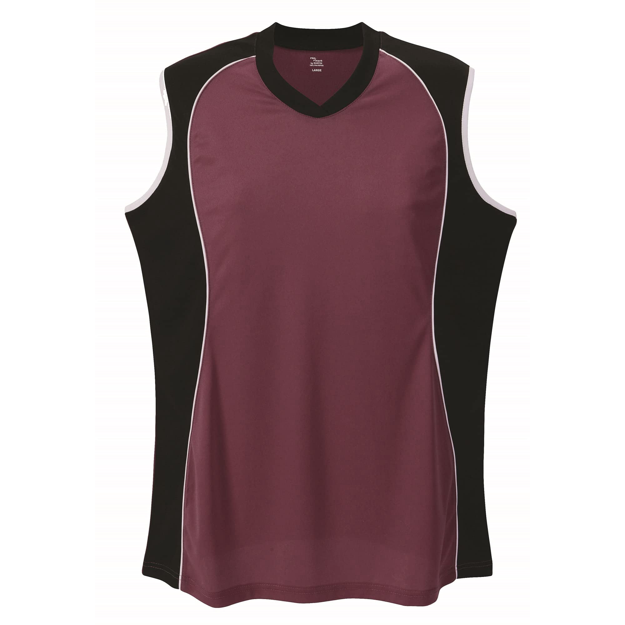 Jersey Martin Sports Sin Mangas Con Cuello En V Para Mujer, Color Granate Xl