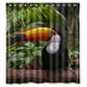 thumbnail image 1 of Cortina de ducha con diseño de loro tucán, juego de cortinas de baño con ganchos, tamaño 66 x 72 pulgadas, 1 of 3