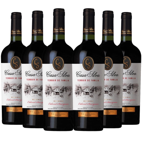 6 Vinos Terroir De F. Rva Cabernet Sauvignon, 750 Ml, 14%